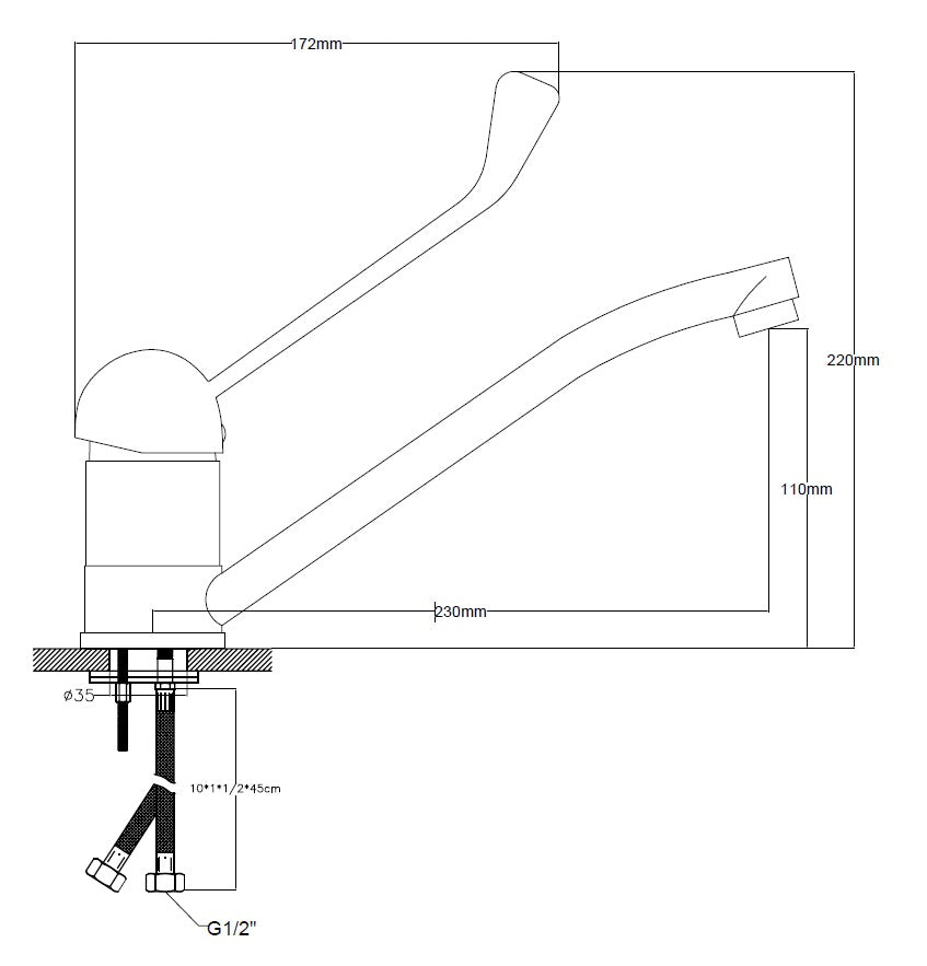 Infernus Commercial Kitchen Faucet Tap