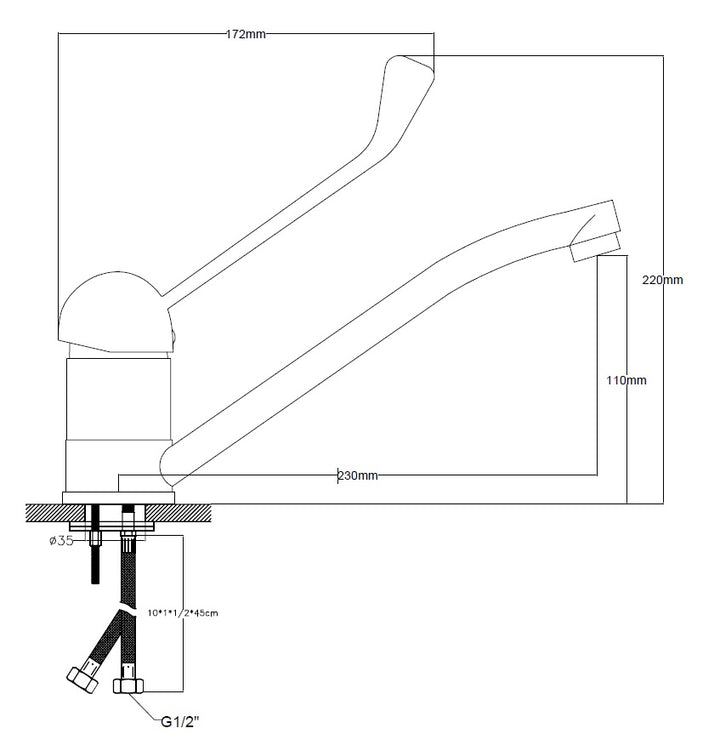 Infernus Commercial Kitchen Faucet Tap