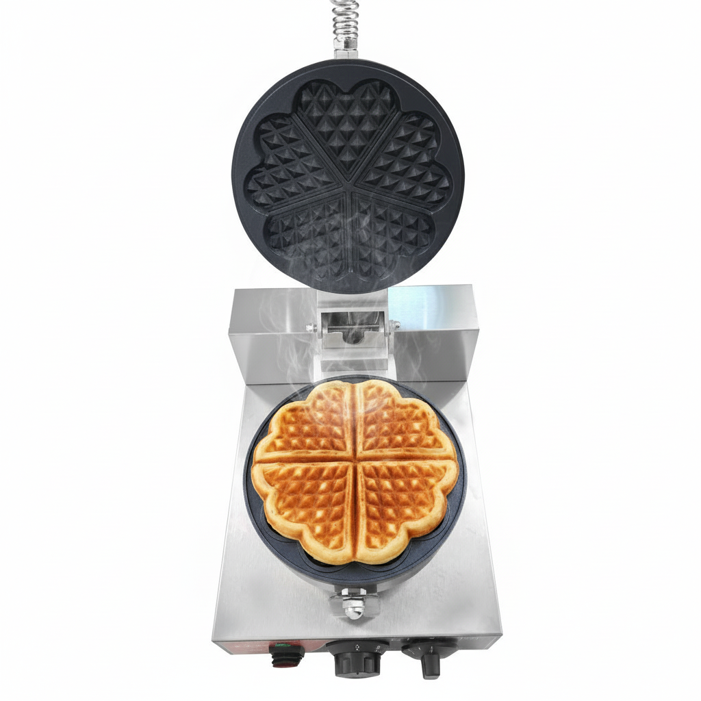 KRD Heavy Duty 1-Plate 5-heart electric waffle machine 1200W KR-HW5