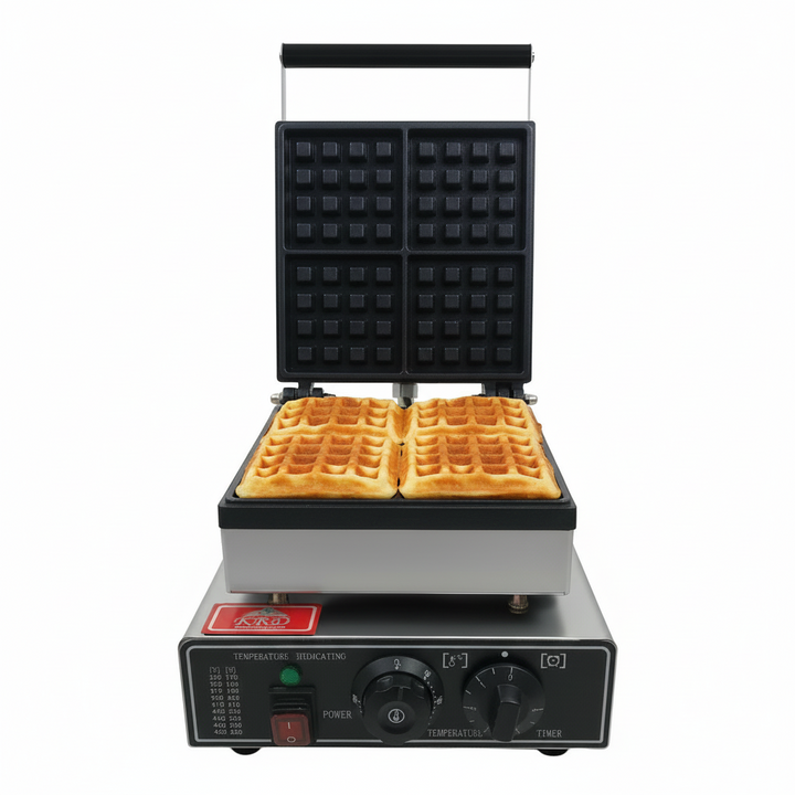 KRD Heavy Duty  Commercial Square 1-Plate Waffle Maker 1600W  KRW-4