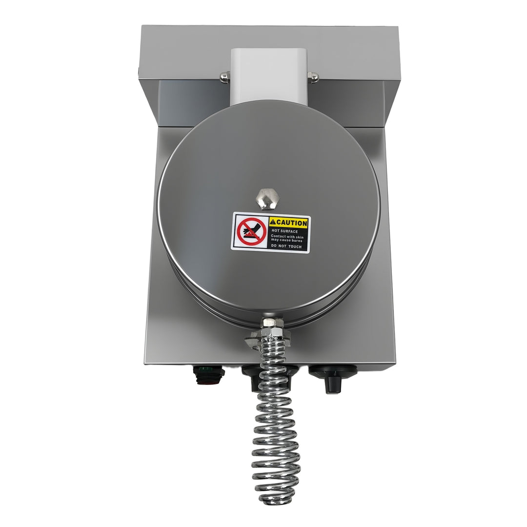 KRD Heavy Duty 1-Plate 4-heart electric waffle machine 1200W KR-HW4 in stainless steel for commercial kitchen use.