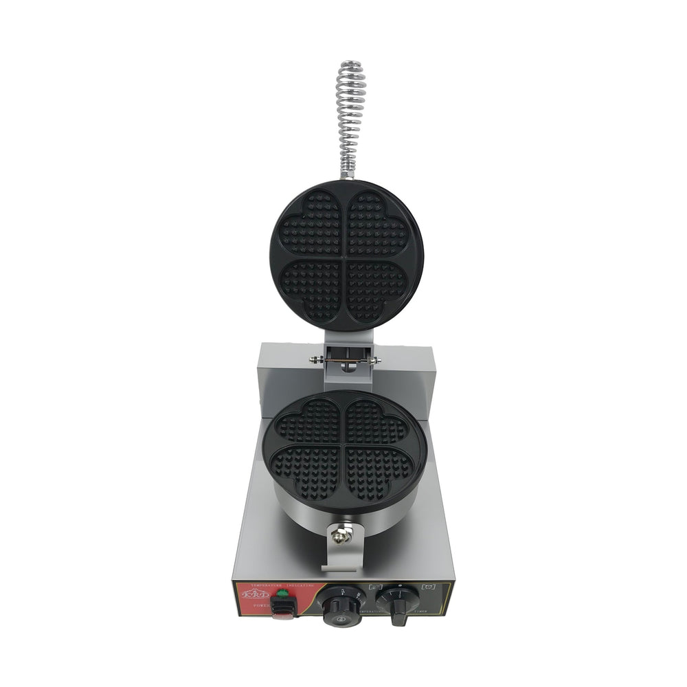 KRD Heavy Duty 1-Plate 4-heart electric waffle machine 1200W KR-HW4 for commercial kitchen use.