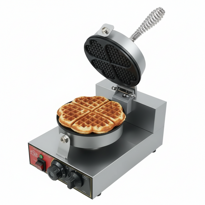 KRD Heavy Duty 1-Plate 4-heart electric waffle machine 1200W KR-HW4