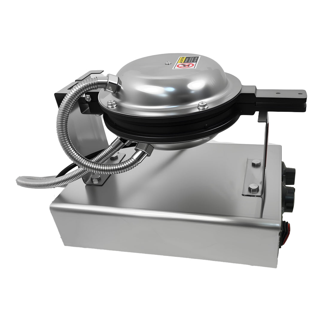 KRD Heavy Duty 1-Plate electric waffle machine 1400W KR-WM-1A in stainless steel, designed for commercial kitchen use.