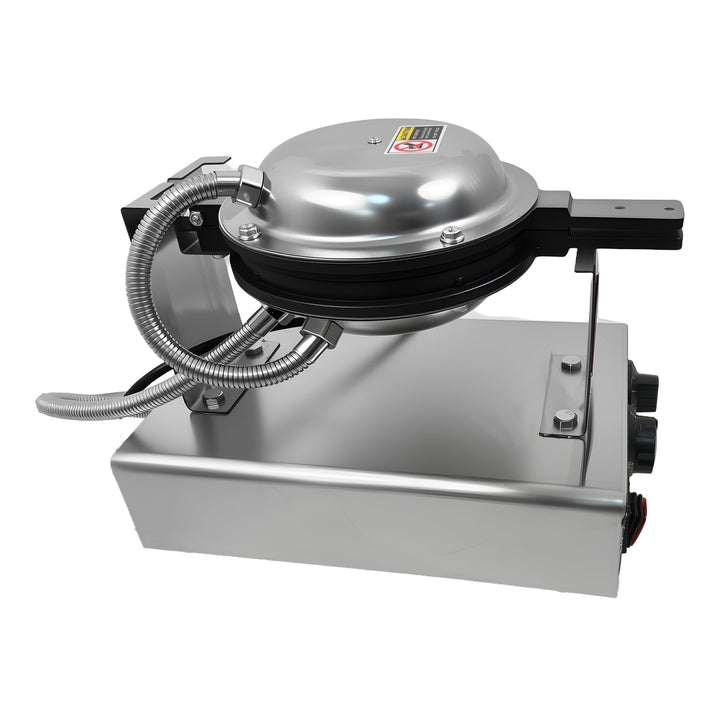 KRD Heavy Duty 1-Plate electric waffle machine 1400W KR-WM-1A in stainless steel, designed for commercial kitchen use.