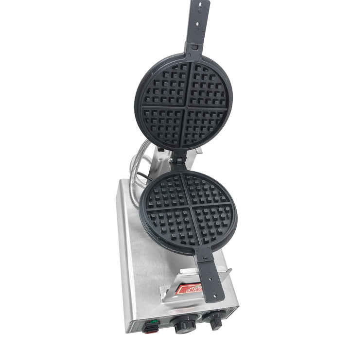 KRD Heavy Duty 1-Plate electric waffle machine 1400W KR-WM-1A with stainless steel body and non-stick waffle plates