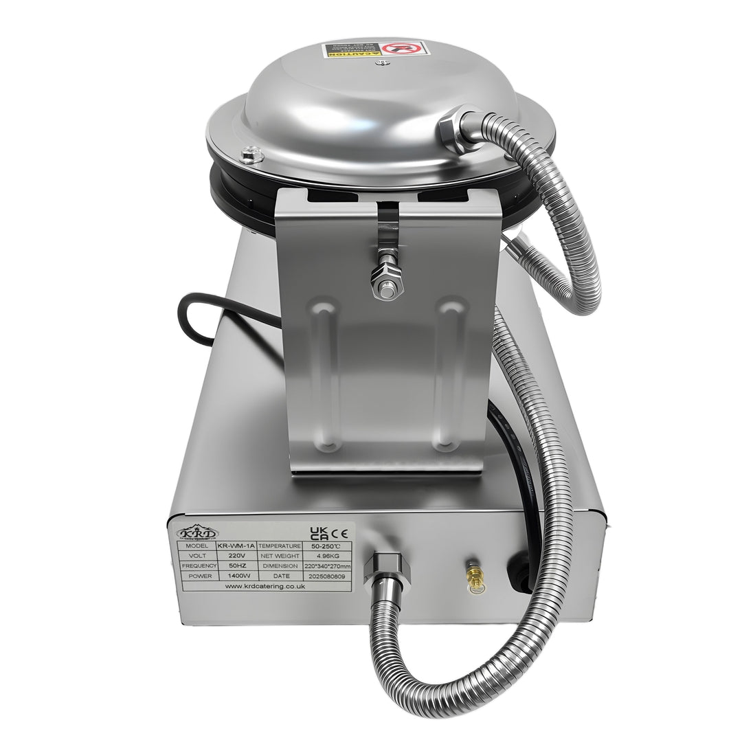 KRD Heavy Duty 1-Plate electric waffle machine 1400W KR-WM-1A stainless steel commercial kitchen equipment