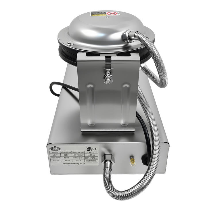 KRD Heavy Duty 1-Plate electric waffle machine 1400W KR-WM-1A stainless steel commercial kitchen equipment