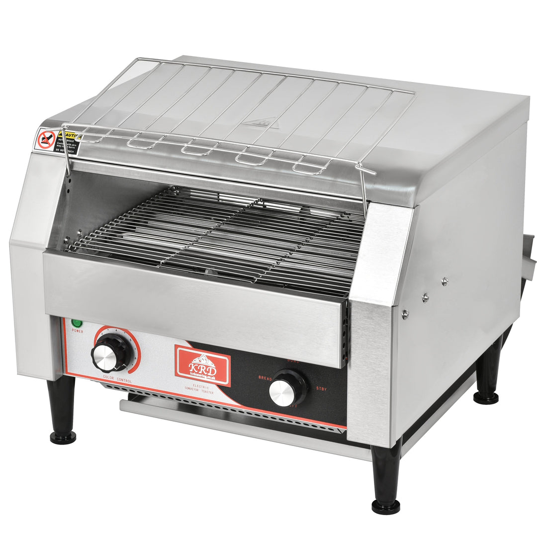 KRD Commercial Electric conveyor toaster 2640W KR-TT-450, stainless steel design, ideal for commercial catering equipment.