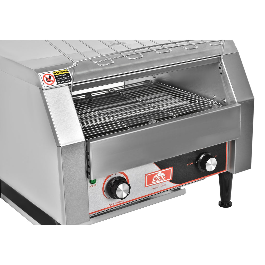 KRD Commercial Electric conveyor toaster 2640W KR-TT-450 stainless steel kitchen equipment for efficient toasting.