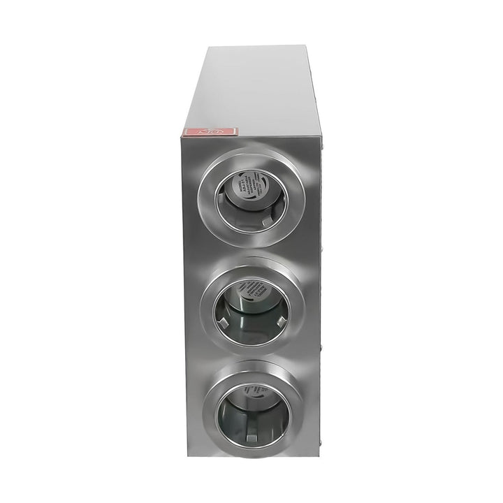 KRD Commercial Cup Dispenser 3 Slots 89 mm in diameter Stainless Steel