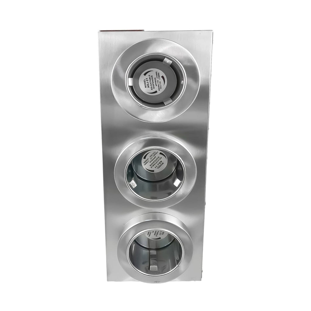 KRD Commercial Cup Dispenser 3 Slots 89 mm in diameter Stainless Steel