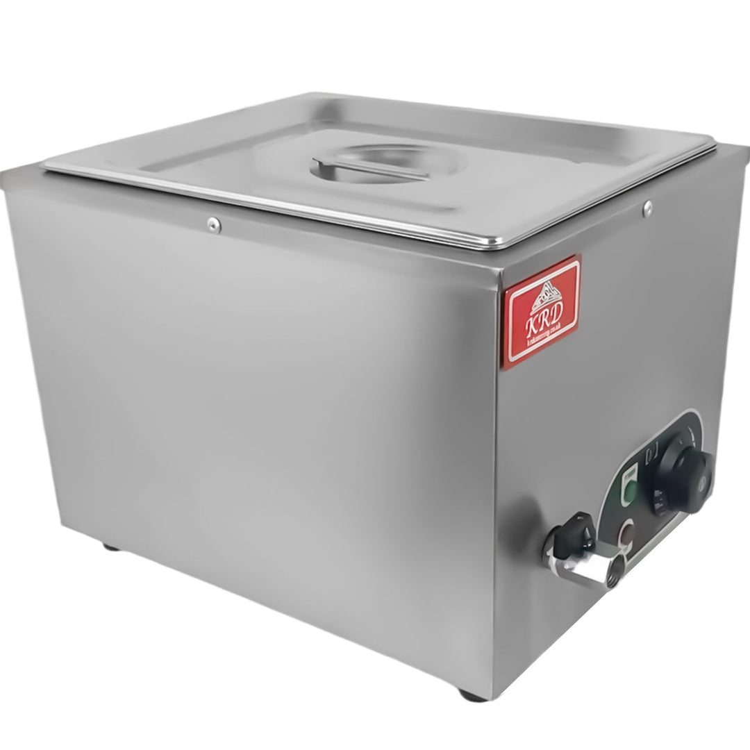 KRD Electric Bain Marie With 1/GN Pans And Lids Countertop KRB-1V stainless steel commercial catering equipment for food storage.