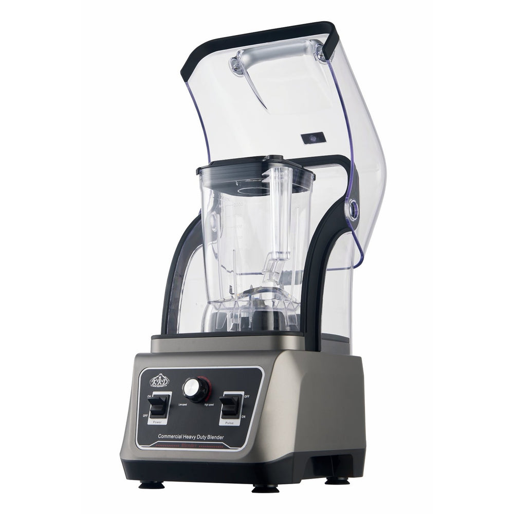 KRD Professional Blender 2 Litres 1800-2200W Manual Control KCM-810 for commercial kitchens with clear container and powerful motor.