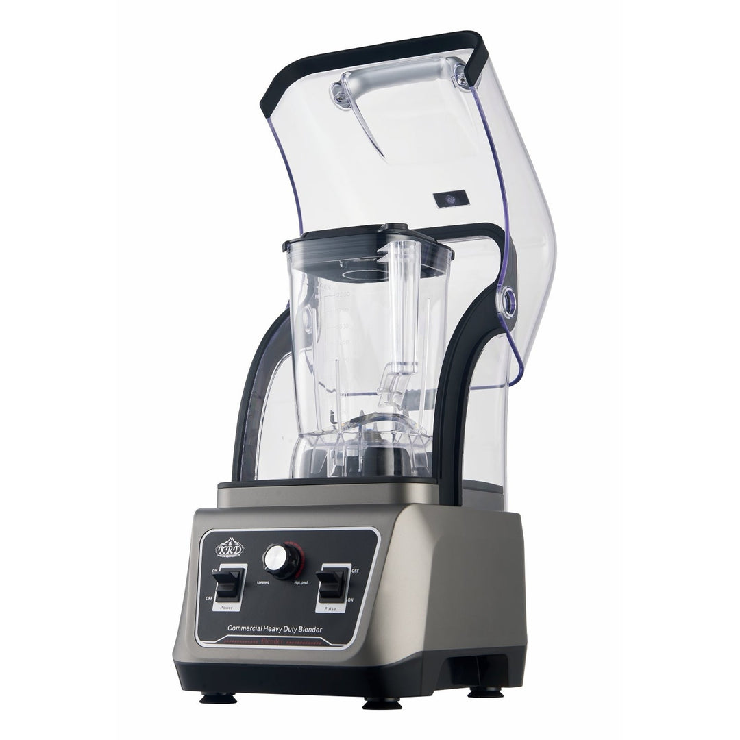 KRD Professional Blender 2 Litres 1800-2200W Manual Control KCM-810 for commercial kitchens with clear container and powerful motor.