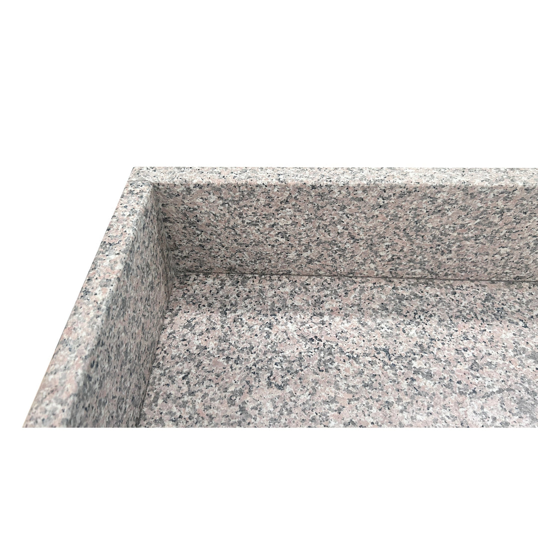 Close-up view of the granite top used in KRD Refrigerated Pizza & Bakery Counter 2 doors Granite top Depth 800mm.