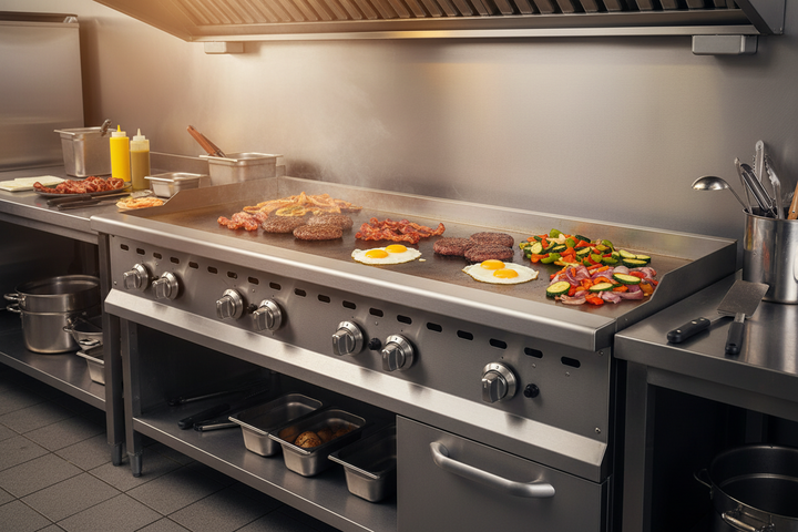 KRD Commercial 7 Burner Gas Griddle Smooth Plate 1800mm VEG1800