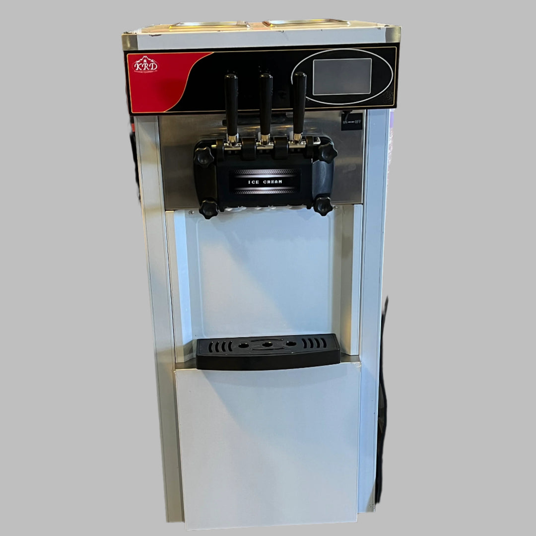 KRD Three flavour Soft Serve Ice Cream & Frozen Yoghurt Machine With Air Pump Function 20-28L/H