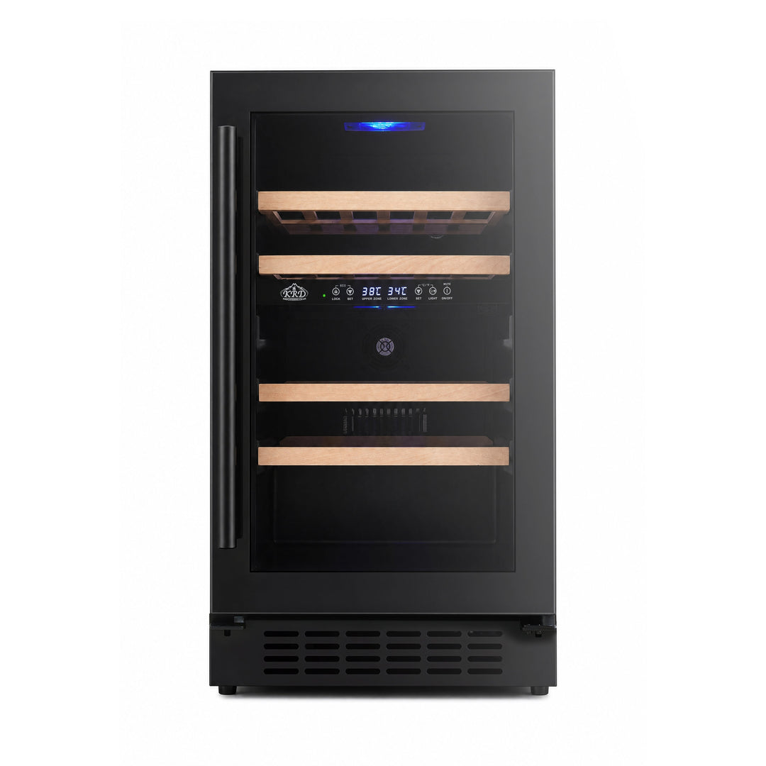 KRD Commercial Wine cooler 90W Dual temperature zone KWC95B