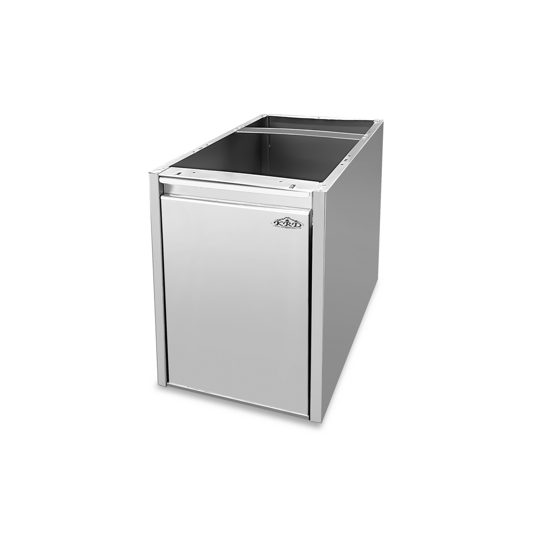 KRD Commercial Stainless Steel Waste Bin 660×400×555mm Soft-Close Tipping Door MER47