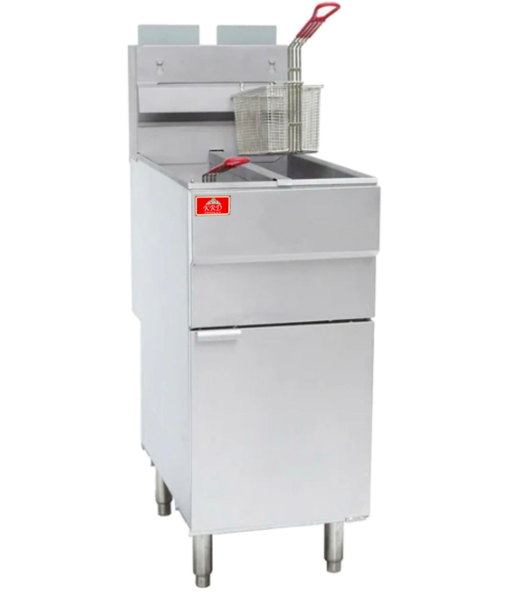 KRD Professional Free standing Fryer Natural gas Twin tank 2x 12 litres 35kW GF120T