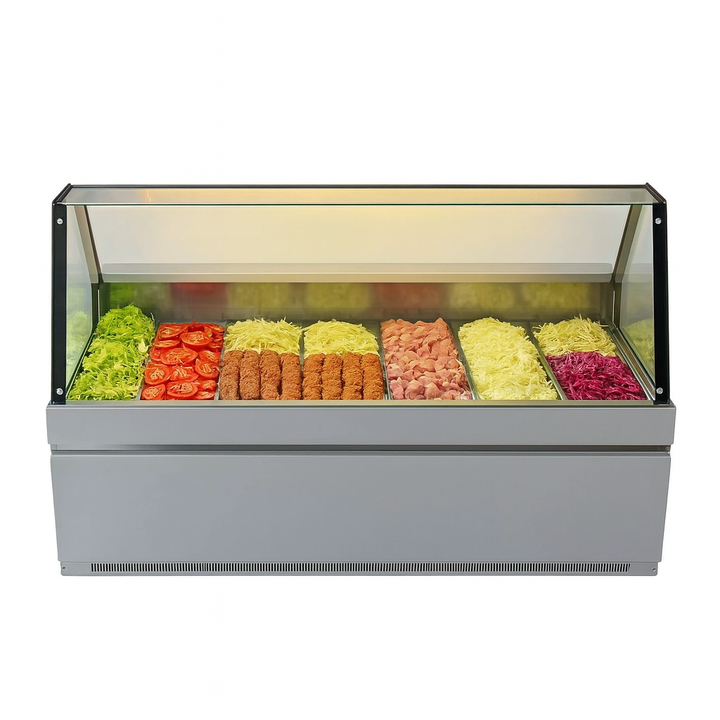 KRD Serve Over Deli Counter Front Straight Glass Front Width 1600mm SH1600N