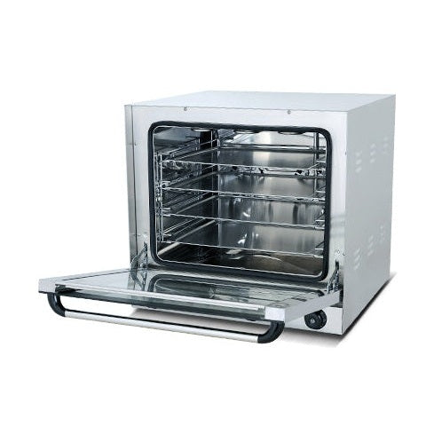 KRD Commercial Convection Oven with Steam Perspective convection oven 2.6KW KR-1A, showcasing durable stainless steel interior