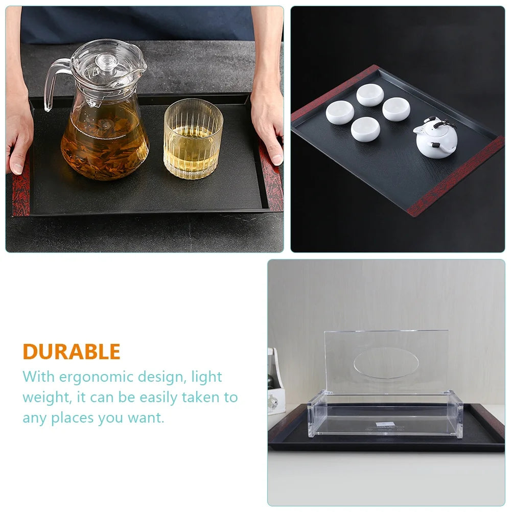 KRD Japanese Sushi Tray Vanity Tray Serving Platter Dessert Tray 325x190x16mm with ergonomic design for easy transport