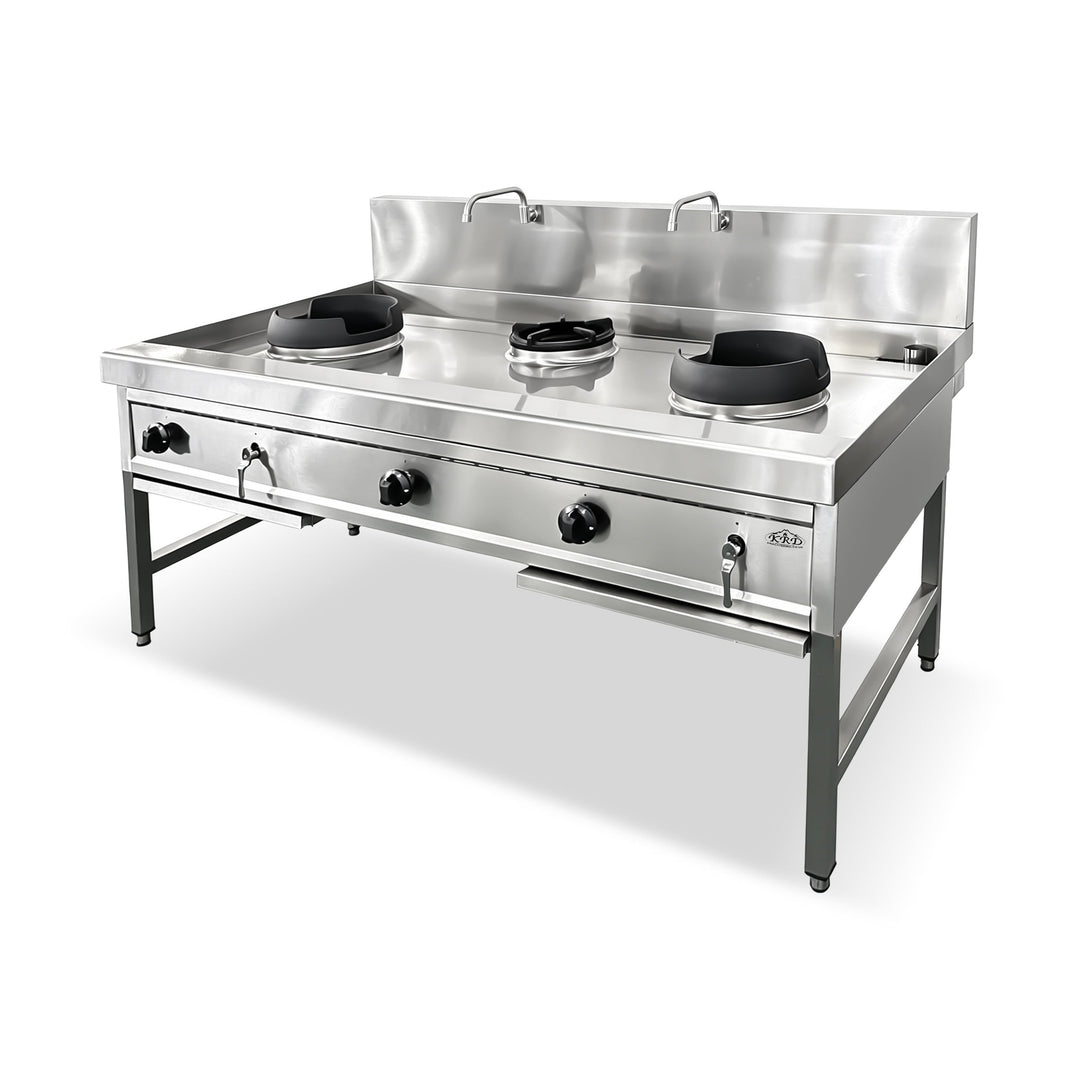 KRD Commercial ree-Furnace Cooking Stoves NG with LPG jets 1800*900*1140mm TH-W2+V1