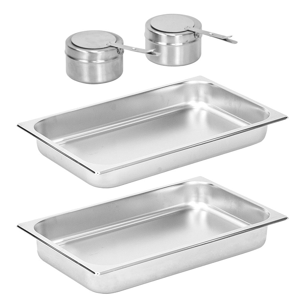 KRD Gold Chafing Dish GN1/1 Stainless steel 9 litres 600x350x320mm Folding Frame