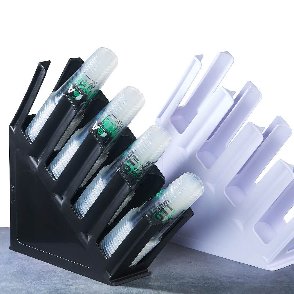 Tilted Cup Holder 4-Slots Polypropylene