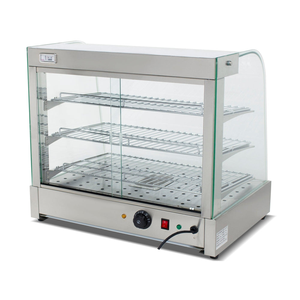 KRD Commercial Display Showcase 1.5KW KR-702 commercial catering equipment with adjustable shelves and transparent glass door.
