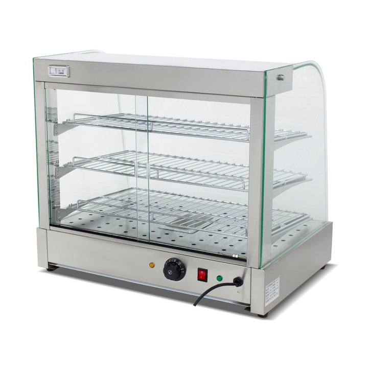 KRD Commercial Display Showcase 1.5KW KR-702 commercial catering equipment with adjustable shelves and transparent glass door.