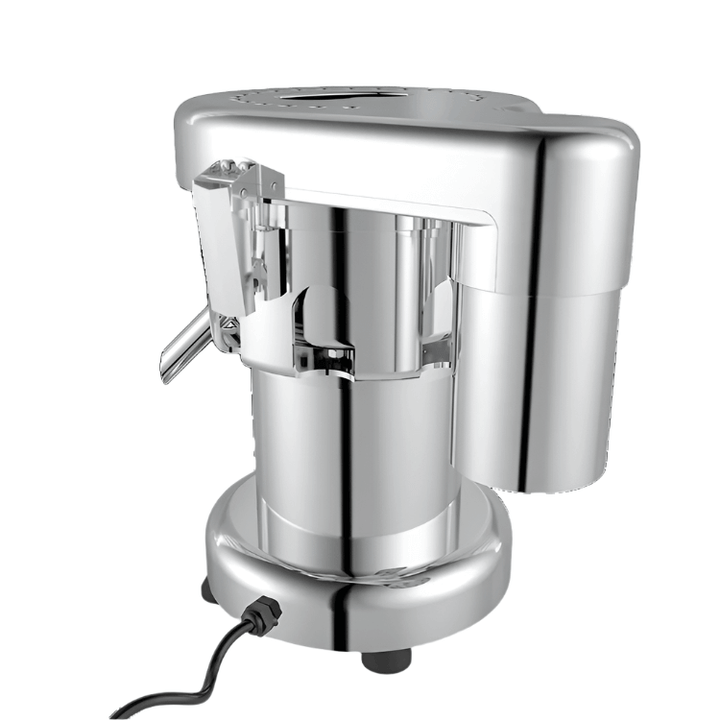 KRD Professional Electric Juice Extractor HR-A3000 in chrome finish for efficient citrus juicing.