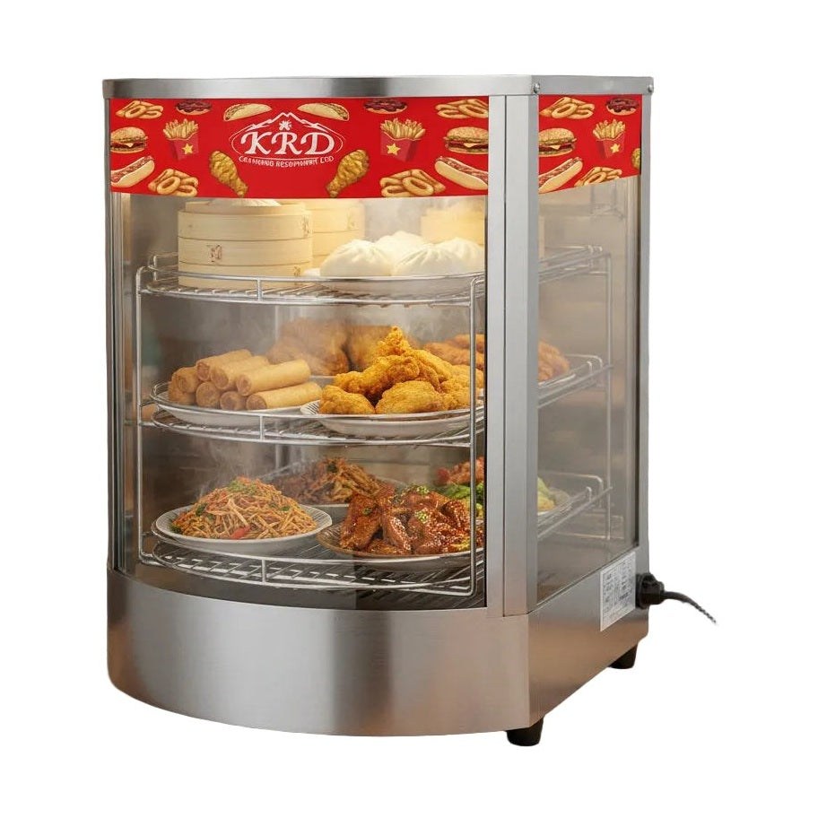 KRD Commercial Egg Tart &amp; Hot Food Warming Showcase 0.85kW KR-1P