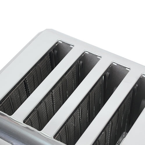KRD Commercial Four-slice Electric Toaster 2kw KR-4BATS stainless steel, featuring wide slots for commercial catering equipment use.