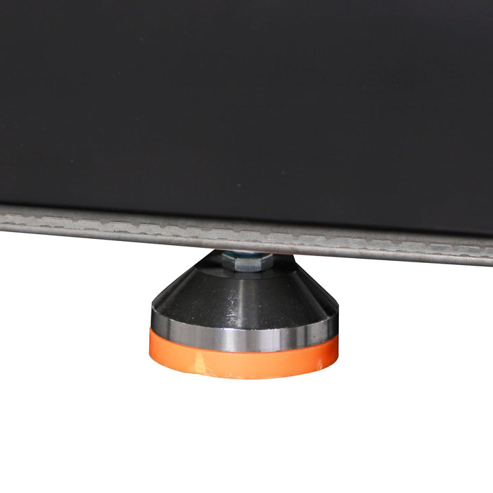 KRD Upright Double Display Refrigerator 2 Hinged Glass Door 110cm LG41100LWA adjustable leveling foot for stability and support.