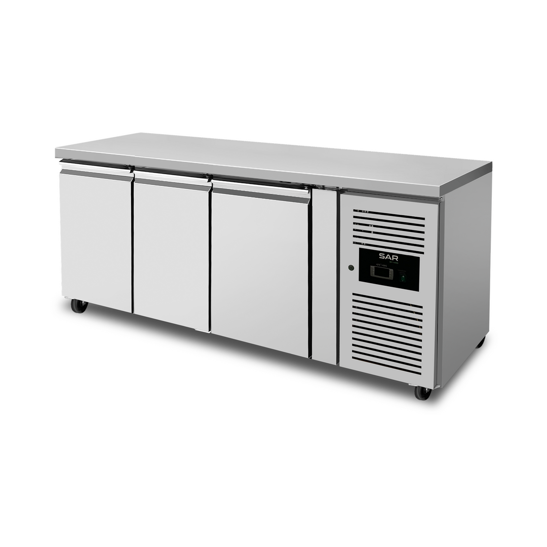 KRD Commercial Freezer counter Ventilated 3 doors Depth 700mm THP3100BT