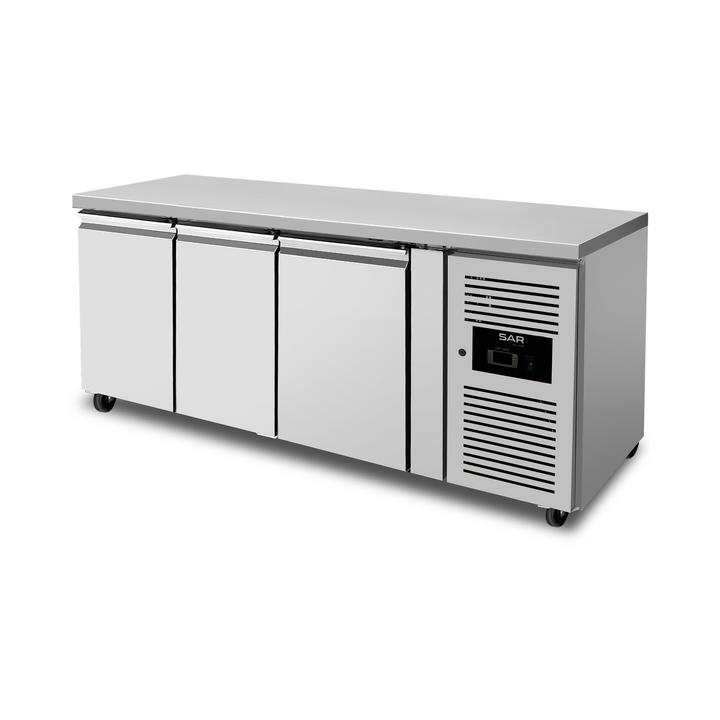 KRD Commercial Freezer counter Ventilated 3 doors Depth 700mm THP3100BT