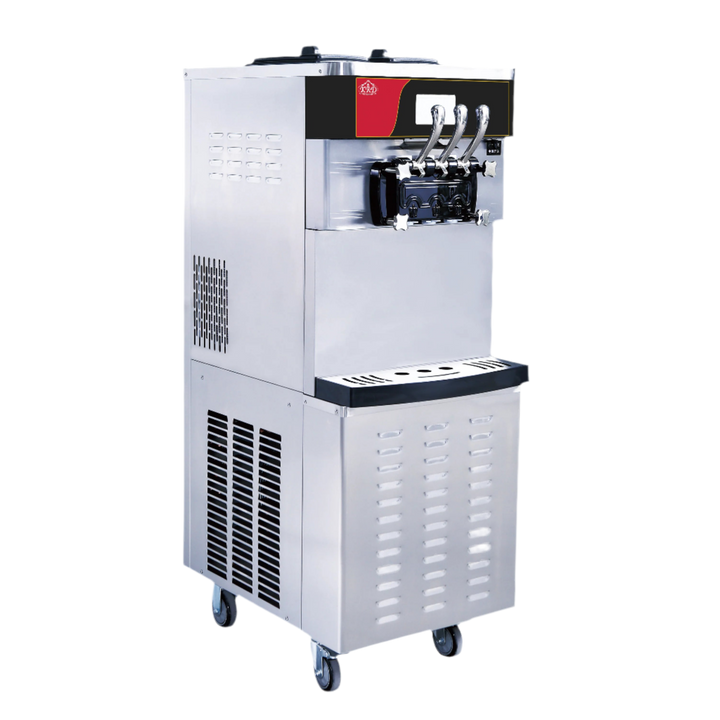 KRD Three flavour Soft Serve Ice Cream & Frozen Yoghurt Machine With Air Pump Standing 38-48L/H