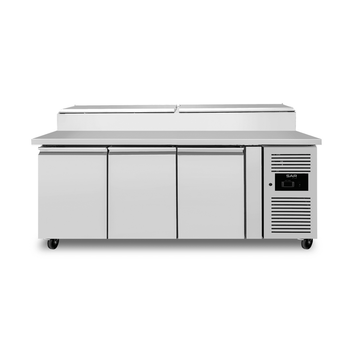 KRD Commercial 3 Door Refrigerated Prep Counter THSH3000/800 1/3