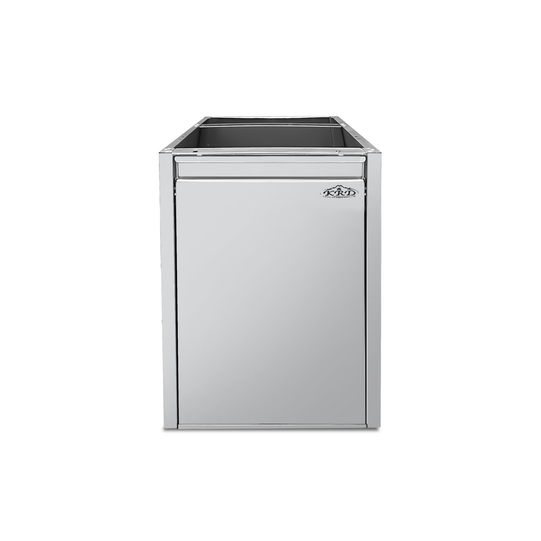 KRD Commercial Stainless Steel Waste Bin 560×400×555mm Soft-Close Tipping Door MER46