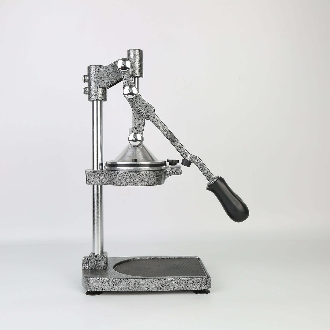 KRD Manual Fruit Juicer Extractor HR1258 in stainless steel, perfect for efficient citrus juice extraction.