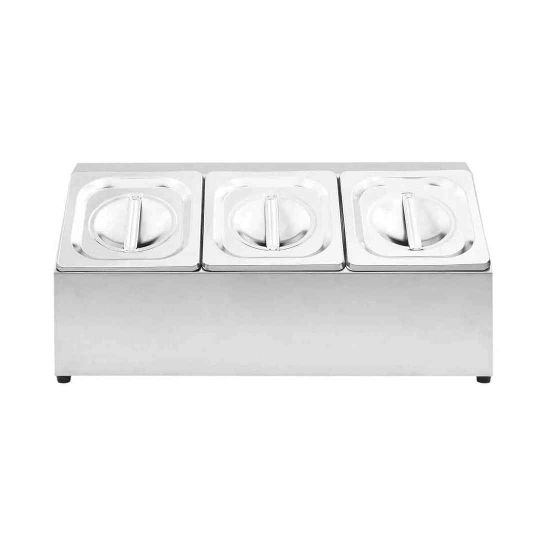 KRD Commercial Condiment Holder including 3xGN1/6 100mm Pans – KRD Catering