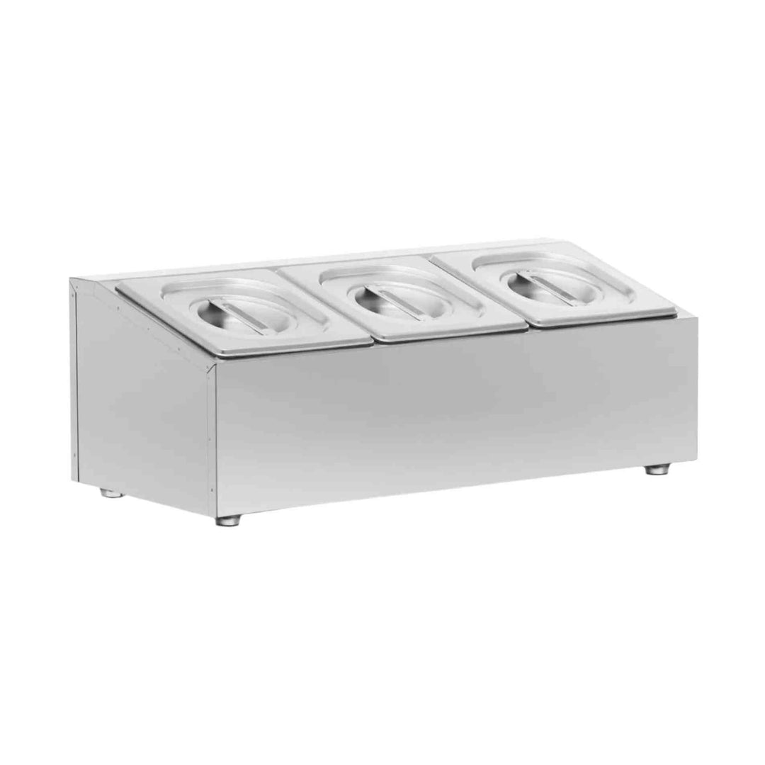 KRD Commercial Condiment Holder including 3xGN1/6 100mm Pans – KRD Catering