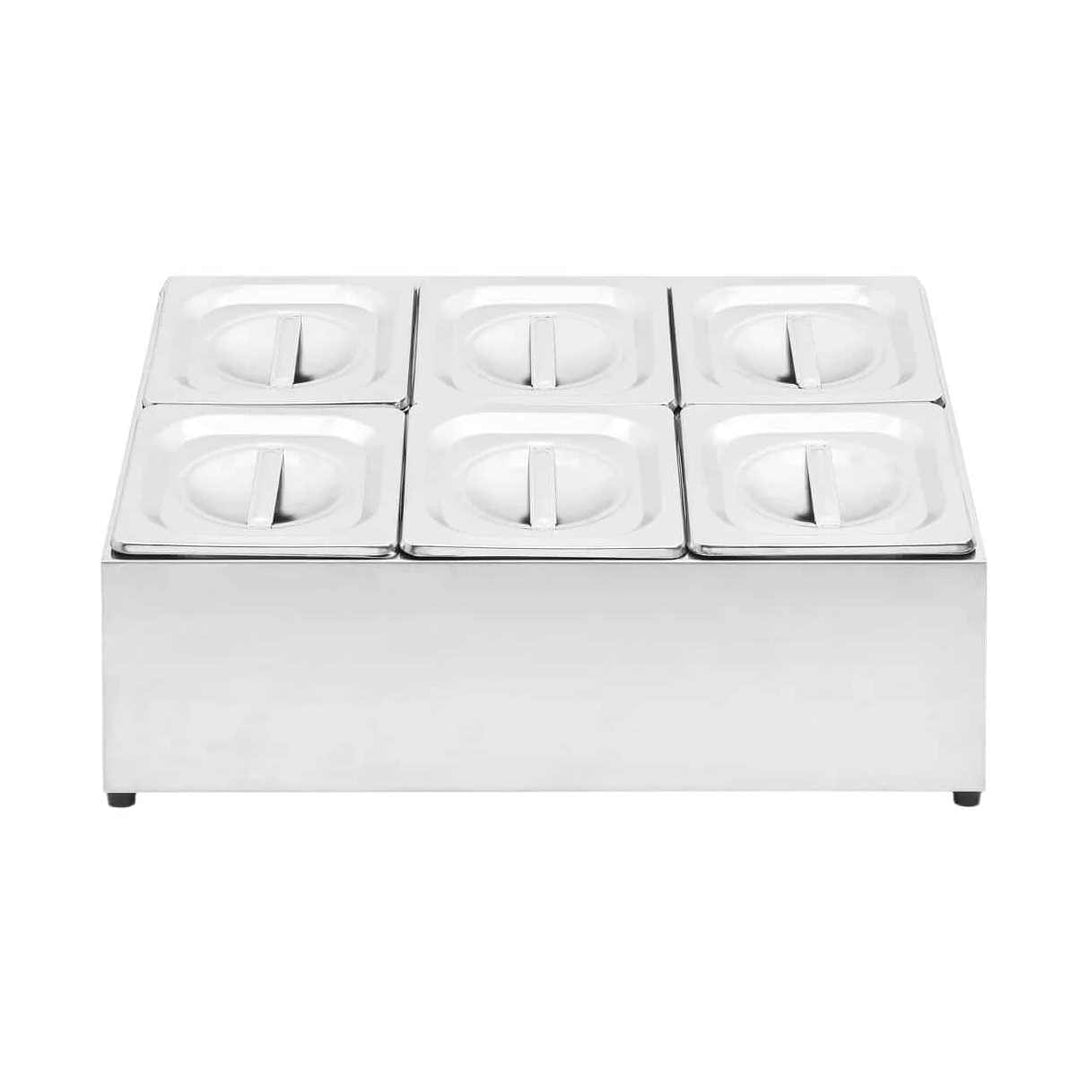 KRD Commercial Condiment Holder including 6xGN1/6 100mm Pans – KRD Catering