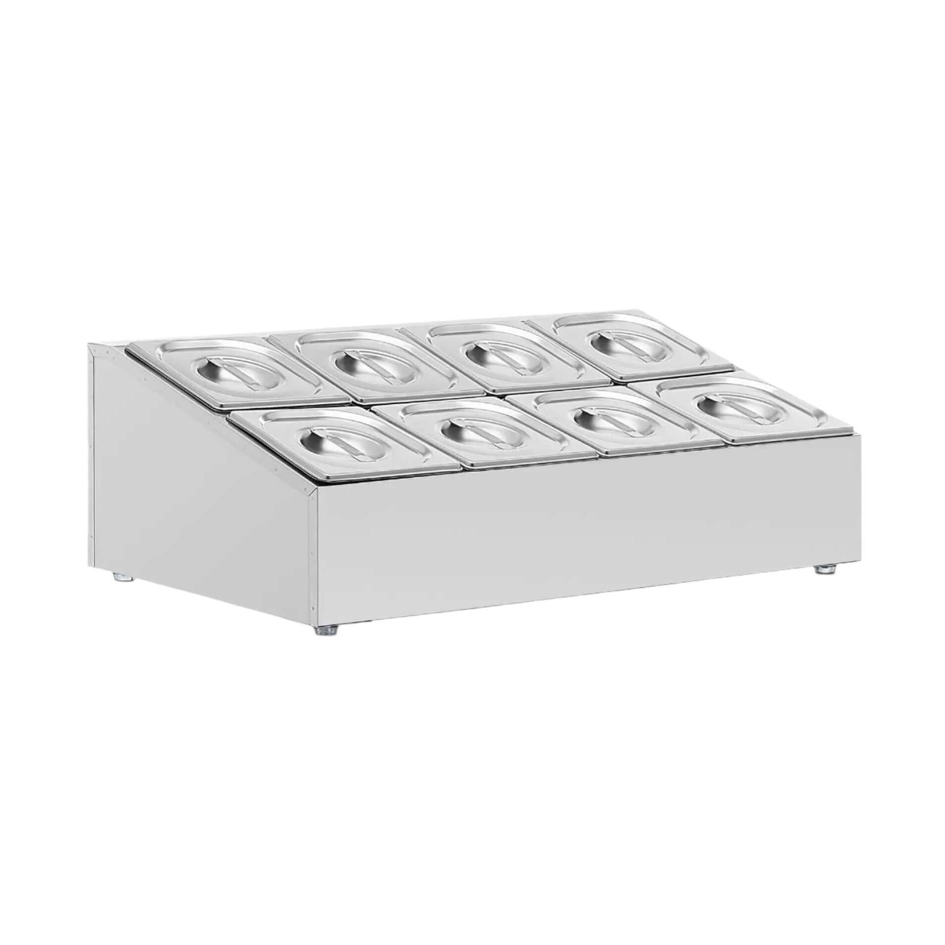 KRD Commercial Condiment Holder including 8xGN1/6 100mm Pans – KRD Catering