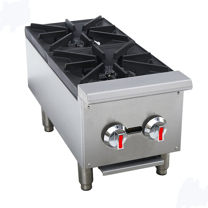 KRD Professional Gas Hotplate Cooker 2 Burners 14kW Countertop EHP2S