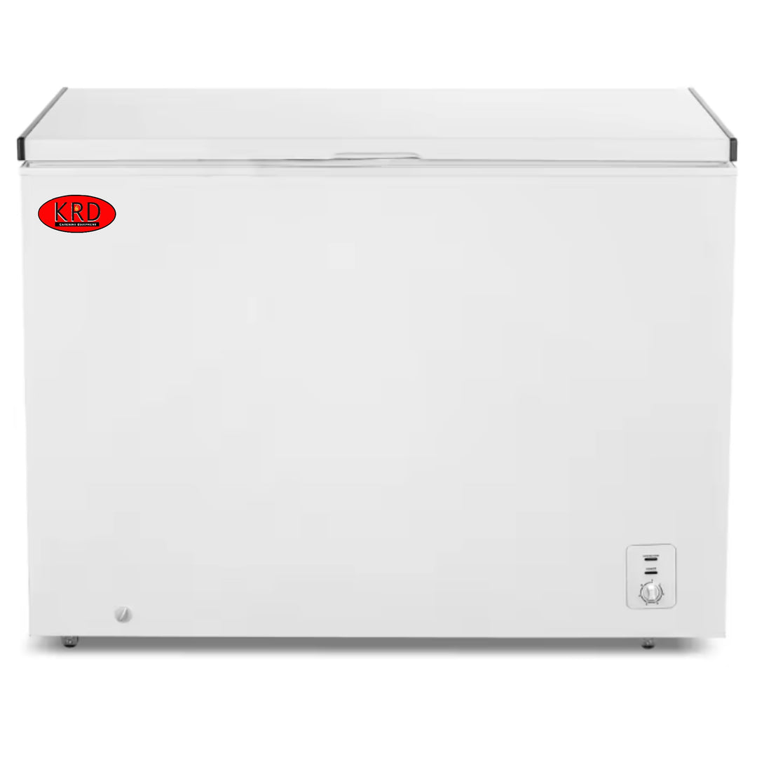 KRD Commercial 115cm Chest freezer Solid white lid 270 litres