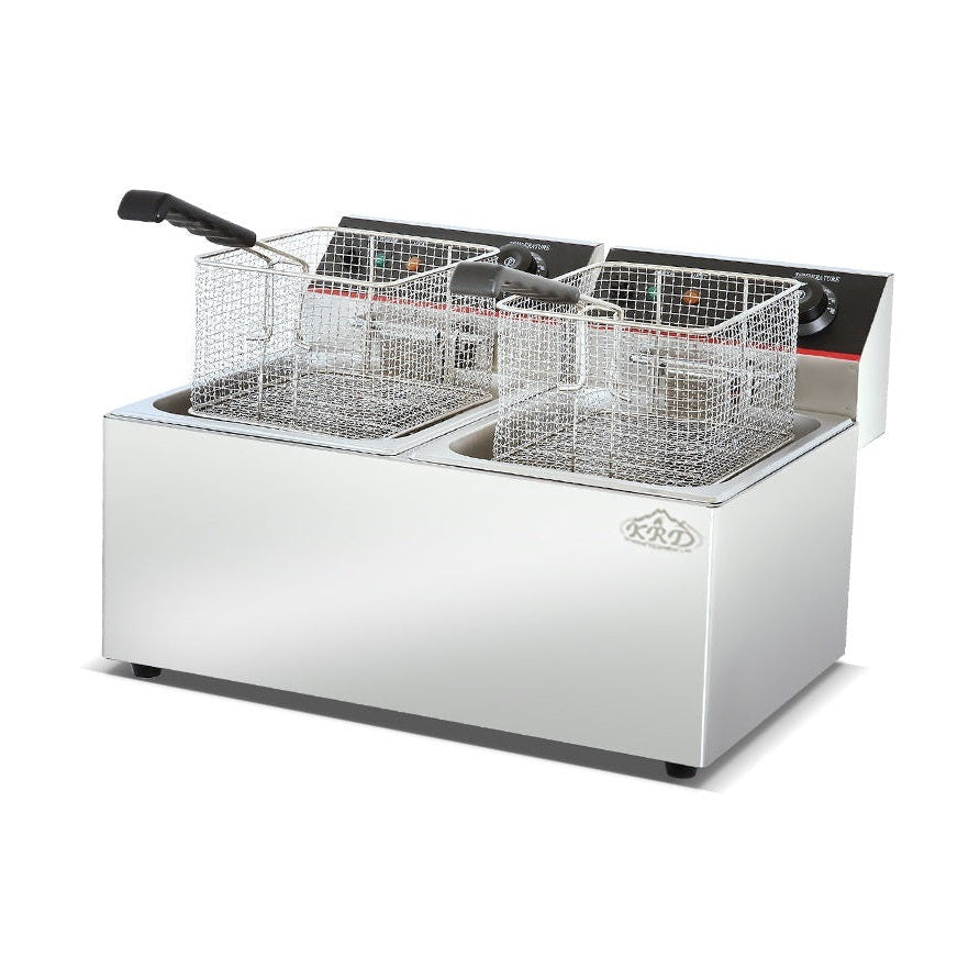 KRD Counter top 1-tank&amp;1- basket electric fryer 2.8KW KR-8L-2 commercial catering equipment